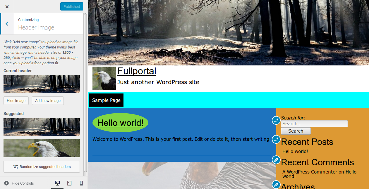 Fullportal theme Header Image
