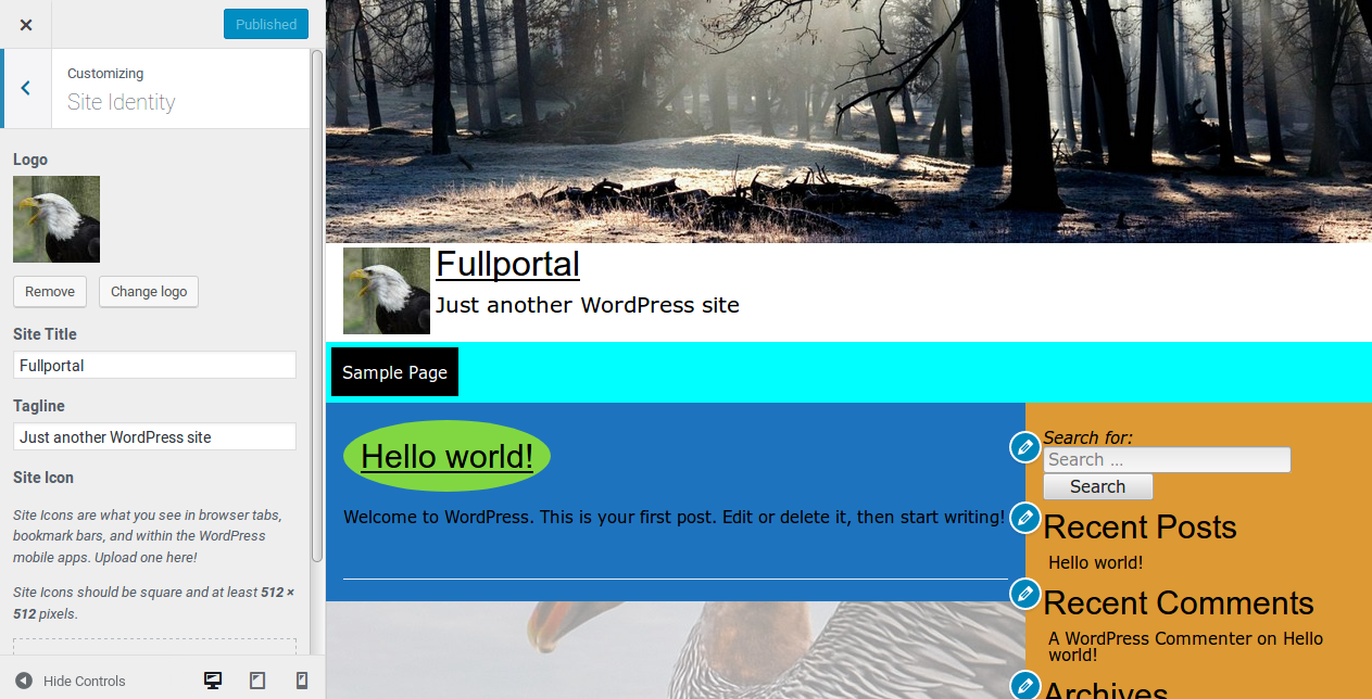 Fullportal theme Site Identity